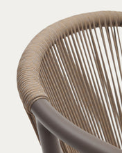 Load image into Gallery viewer, Xelida stackable outdoor chair in aluminium and brown cord - image 14