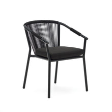 Load image into Gallery viewer, Xelida stackable outdoor chair in aluminium and black cord