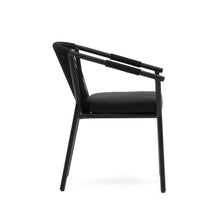 Load image into Gallery viewer, Xelida stackable outdoor chair in aluminium and black cord - image 4