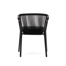 Load image into Gallery viewer, Xelida stackable outdoor chair in aluminium and black cord - image 9
