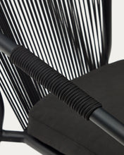 Load image into Gallery viewer, Xelida stackable outdoor chair in aluminium and black cord - image 14