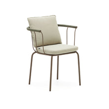 Load image into Gallery viewer, Salguer stackable chair in cord and steel with brown painted finish