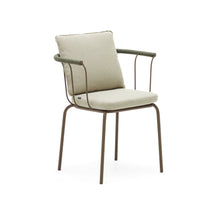 Load image into Gallery viewer, Salguer stackable chair in cord and steel with brown painted finish - image 2