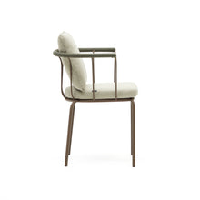 Load image into Gallery viewer, Salguer stackable chair in cord and steel with brown painted finish - image 3
