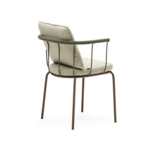 Load image into Gallery viewer, Salguer stackable chair in cord and steel with brown painted finish - image 6