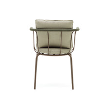 Load image into Gallery viewer, Salguer stackable chair in cord and steel with brown painted finish - image 9