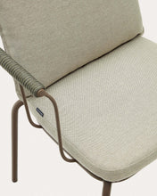 Load image into Gallery viewer, Salguer stackable chair in cord and steel with brown painted finish - image 13