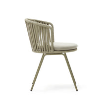 Load image into Gallery viewer, Saconca outdoor chair made with cord and green galvanised steel - image 3