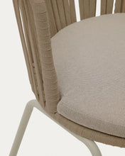 Load image into Gallery viewer, Saconca outdoor chair with cord and beige galvanised steel - image 6