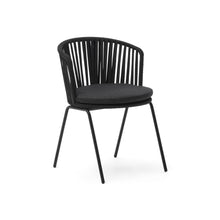 Load image into Gallery viewer, Saconca outdoor chair with cord and black galvanised steel