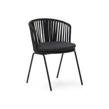 Load image into Gallery viewer, Saconca outdoor chair with cord and black galvanised steel - image 2