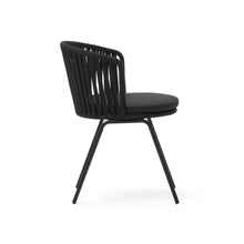 Load image into Gallery viewer, Saconca outdoor chair with cord and black galvanised steel - image 3