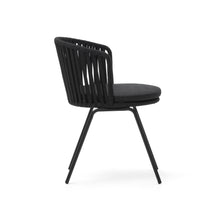 Load image into Gallery viewer, Saconca outdoor chair with cord and black galvanised steel - image 4