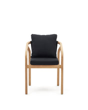 Load image into Gallery viewer, Malaret stackable chair in FSC 100% solid eucalyptus wood and black cord - image 8