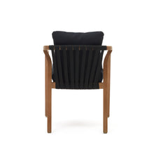 Load image into Gallery viewer, Malaret stackable chair in FSC 100% solid eucalyptus wood and black cord - image 9