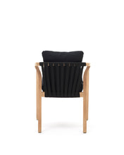 Load image into Gallery viewer, Malaret stackable chair in FSC 100% solid eucalyptus wood and black cord - image 10
