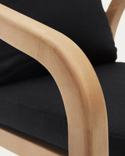 Load image into Gallery viewer, Malaret stackable chair in FSC 100% solid eucalyptus wood and black cord - image 14