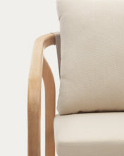 Load image into Gallery viewer, Malaret stackable chair in FSC 100% solid eucalyptus wood and beige cord - image 8