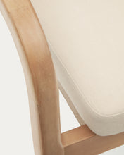 Load image into Gallery viewer, Malaret stackable chair in FSC 100% solid eucalyptus wood and beige cord - image 9