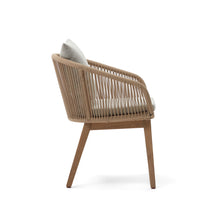 Load image into Gallery viewer, Portalo chair in beige cord with solid acacia wood legs - image 3