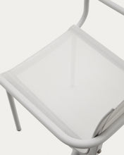 Load image into Gallery viewer, Galdana stackable outdoor chair in aluminium with light grey painted finish - image 12