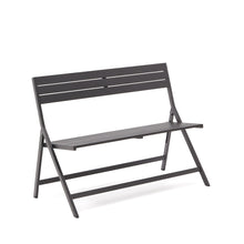 Load image into Gallery viewer, Folding outdoor Bench torreta made of aluminum with dark grey finish