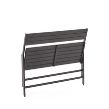 Load image into Gallery viewer, Folding outdoor Bench torreta made of aluminum with dark grey finish - image 7