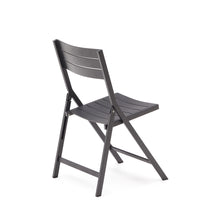 Load image into Gallery viewer, Torreta folding outdoor chair made of aluminum with dark grey finish - image 5