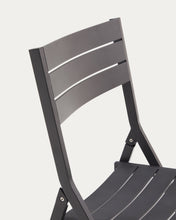 Load image into Gallery viewer, Torreta folding outdoor chair made of aluminum with dark grey finish - image 15