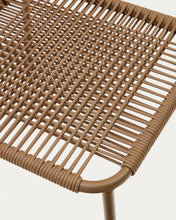 Load image into Gallery viewer, Talaier stackable outdoor chair in synthetic rope and galvanised steel with brown finish - image 13