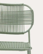 Load image into Gallery viewer, Talaier stackable outdoor chair in synthetic rope and galvanised steel with turquoise finish - image 8