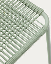 Load image into Gallery viewer, Talaier stackable outdoor chair in synthetic rope and galvanised steel with turquoise finish - image 9