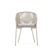 Load image into Gallery viewer, Yanet chair with synthetic rope in ecru and galvanized steel legs - image 8