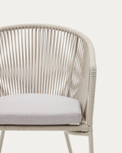 Load image into Gallery viewer, Yanet chair with synthetic rope in ecru and galvanized steel legs - image 11