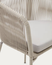Load image into Gallery viewer, Yanet chair with synthetic rope in ecru and galvanized steel legs - image 12