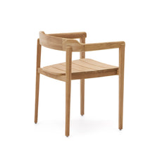 Load image into Gallery viewer, Icaro stackable chair in FSC 100% solid teak wood with natural finish - image 6