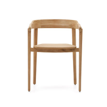 Load image into Gallery viewer, Icaro stackable chair in FSC 100% solid teak wood with natural finish - image 7
