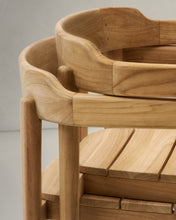 Load image into Gallery viewer, Icaro stackable chair in FSC 100% solid teak wood with natural finish - image 16