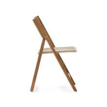 Load image into Gallery viewer, Dandara solid acacia wood folding chair, steel structure and white cord, FSC 100% - image 3