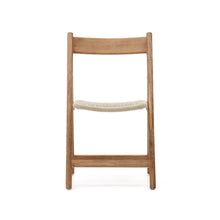 Load image into Gallery viewer, Dandara solid acacia wood folding chair, steel structure and white cord, FSC 100% - image 7