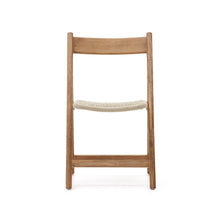 Load image into Gallery viewer, Dandara solid acacia wood folding chair, steel structure and white cord, FSC 100% - image 8