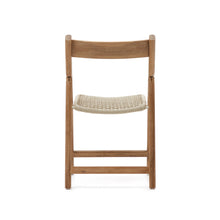 Load image into Gallery viewer, Dandara solid acacia wood folding chair, steel structure and white cord, FSC 100% - image 9