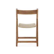 Load image into Gallery viewer, Dandara solid acacia wood folding chair, steel structure and white cord, FSC 100% - image 10