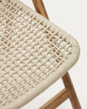 Load image into Gallery viewer, Dandara solid acacia wood folding chair, steel structure and white cord, FSC 100% - image 15