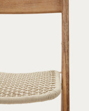 Load image into Gallery viewer, Dandara solid acacia wood folding chair, steel structure and white cord, FSC 100% - image 16