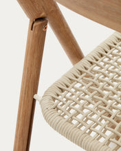 Load image into Gallery viewer, Dandara solid acacia wood folding chair, steel structure and white cord, FSC 100% - image 18