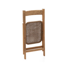 Load image into Gallery viewer, Dandara folding chair in solid acacia wood with steel structure and beige cord FSC 100% - image 12
