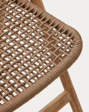 Load image into Gallery viewer, Dandara folding chair in solid acacia wood with steel structure and beige cord FSC 100% - image 16