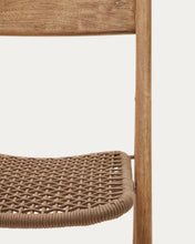 Load image into Gallery viewer, Dandara folding chair in solid acacia wood with steel structure and beige cord FSC 100% - image 17