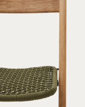 Load image into Gallery viewer, Dandara folding chair in solid acacia wood with steel structure and green cord FSC 100% - image 18